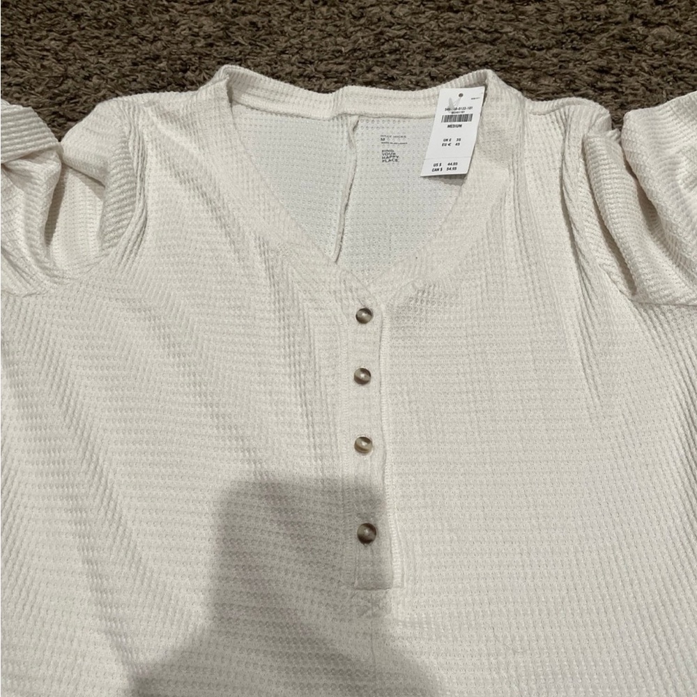 Gilly Hicks NWT waffle knit short romper size medium - Picture 2 of 3
